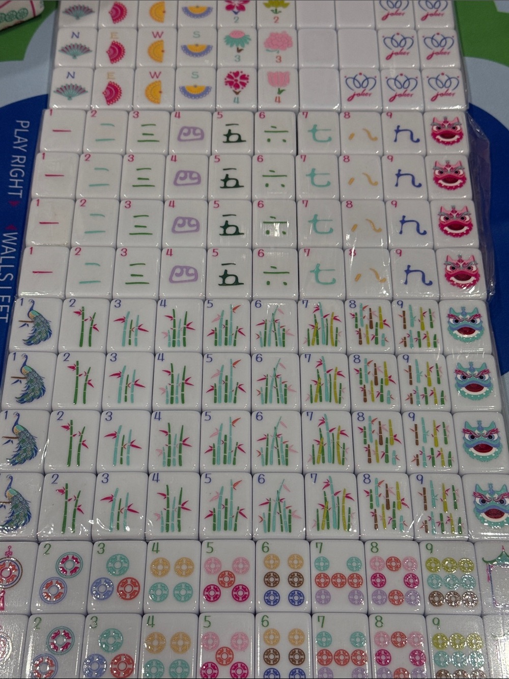 American Mahjong Tile Set - Multi-Color Designs - Picture 3 of 15